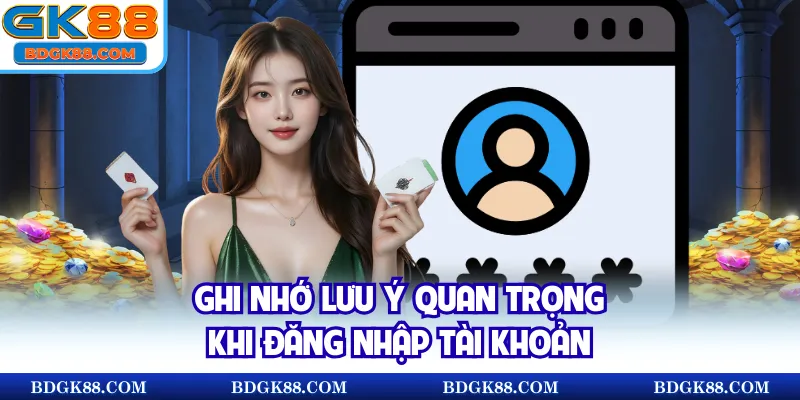 Ghi nhớ lưu ý quan trọng khi đăng nhập tài khoản